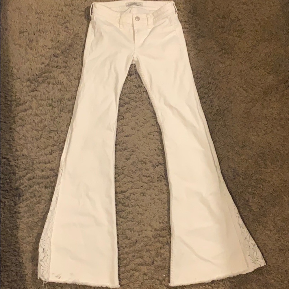 White bell bottom jeans